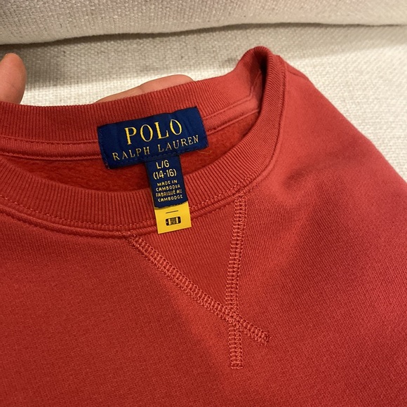 Boys Fleece Polo Ralph Lauren size L Sweatshirt - Picture 2 of 3